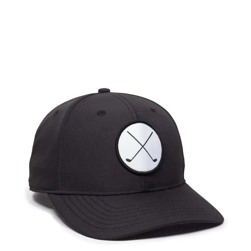 

Structured Crossed Golf Clubs Style Hat, Black, Adult