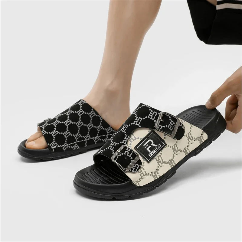 Трансграничные мужские сандалии большого размера новинка лета 2024 модные с