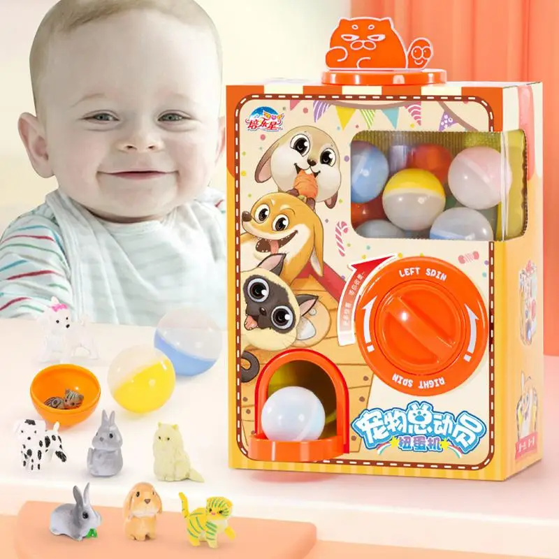 Мини-торговый автомат с животными дизайн машина для гашапона скручивания яиц