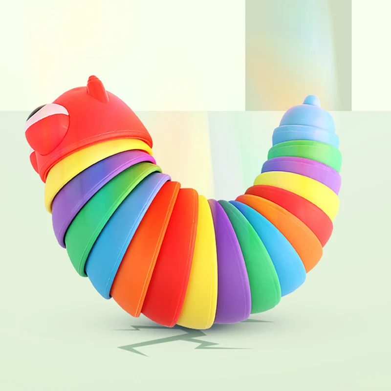 

3D Printed Articulated Slug Flexible Fidget Toy Desk Toy for All Ages Birthday Flexible Fidget Toy Desk Toy Useful YH-17