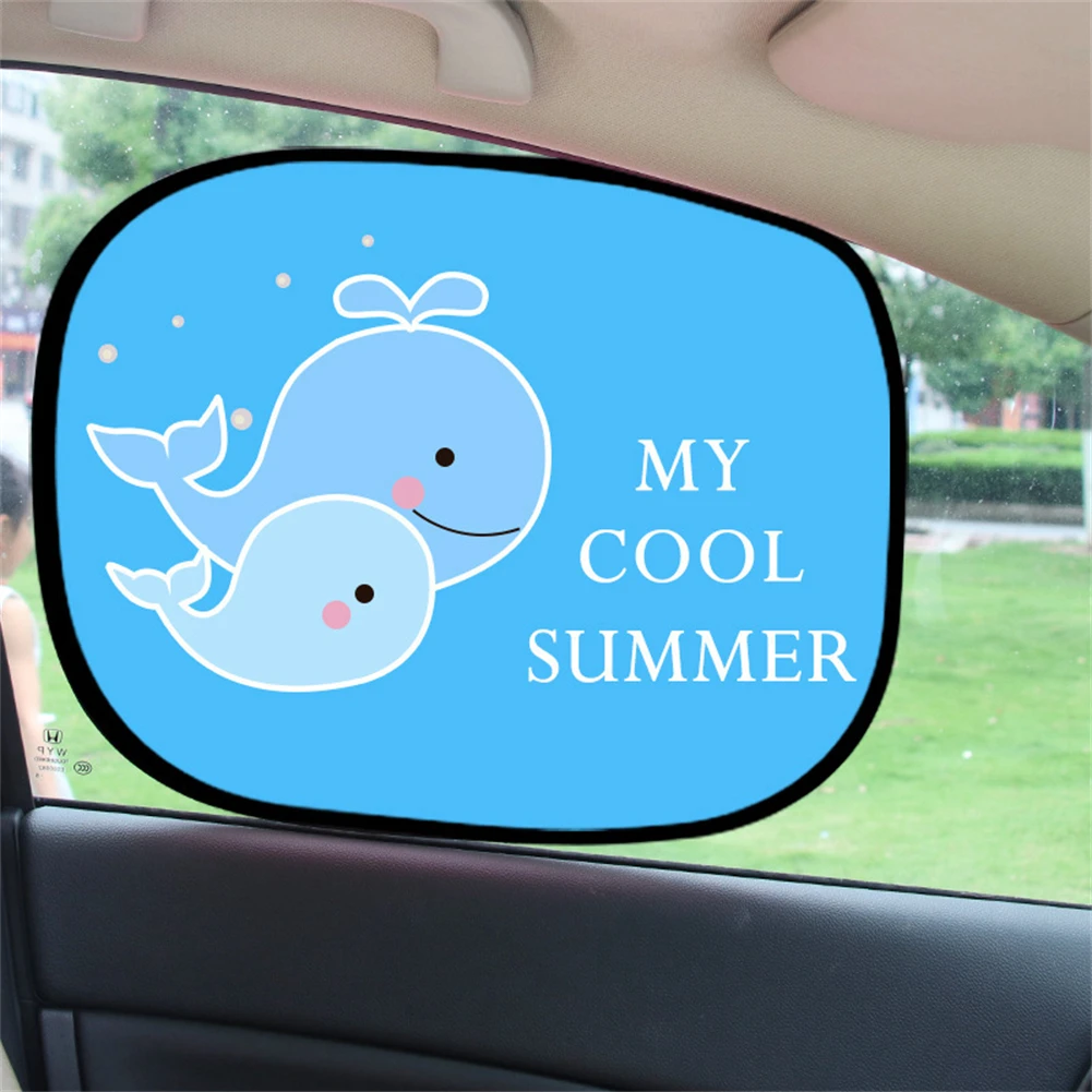 

Auto Cover Car Sunshades Protect Sun Shade Sunshade UV 2Pcs 4 Styles Accessories Block Cool Electrostatic Kids