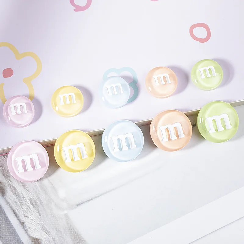 

Kawaii New Food Resin Accessories Simulation 3D Funny Chocolate M Beans Diy Mobile Phone Case Patch Decoration Nail Art Charms