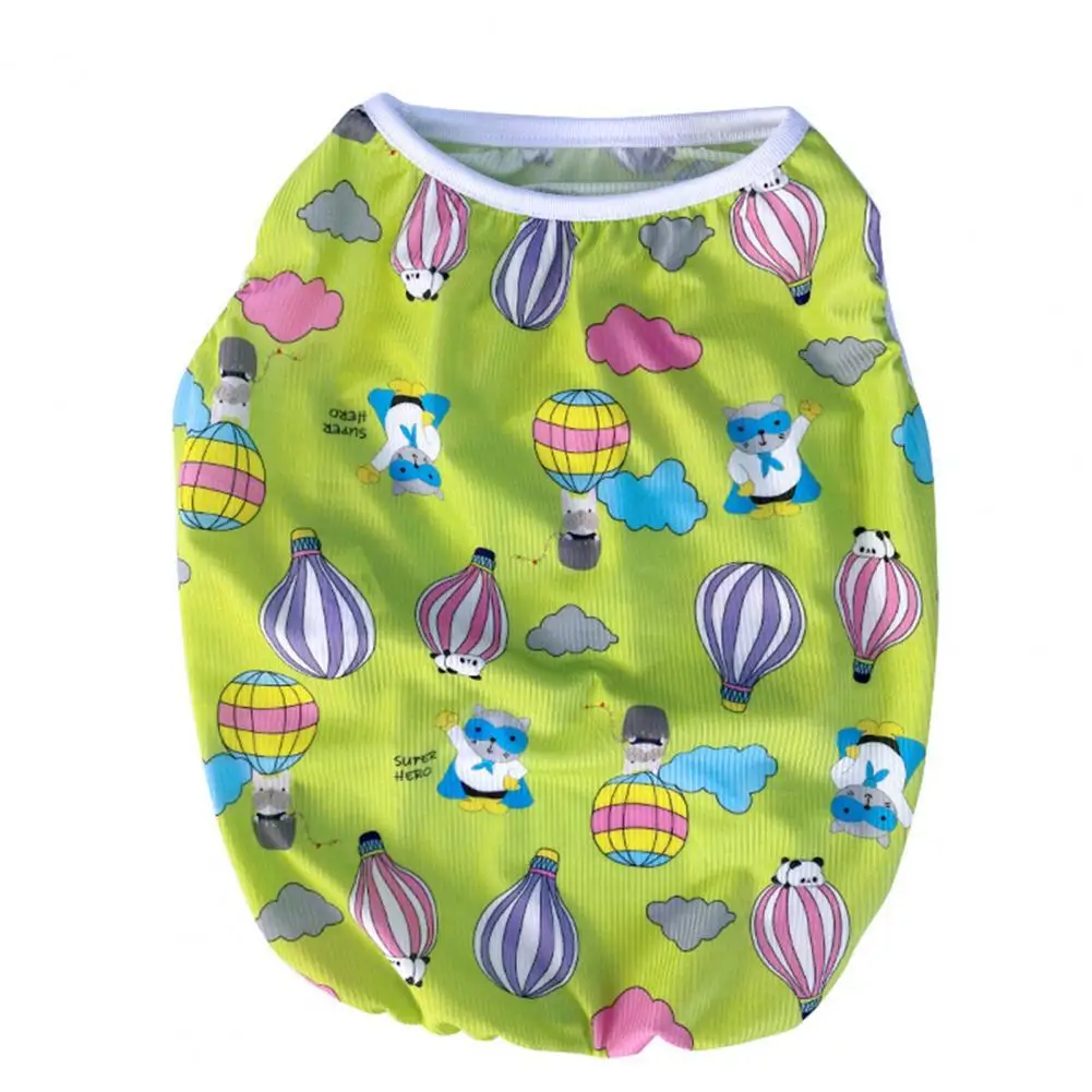 

Pet Shirt Stylish Elastic Skin-affinity Small Dog Cartoon Print Spring Summer Vest Pet Supplies Dog Vest Shirt Dog Vest