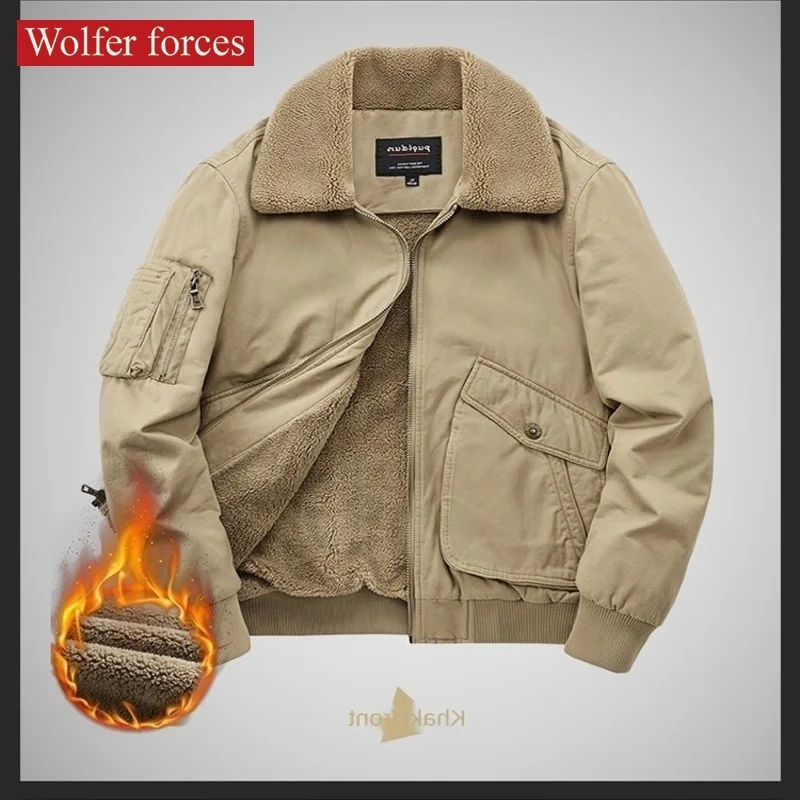 

Man Bombers Work Jacket Hunting Sports Windbreaker Mountaineering Camping Trekking Cold Retro Heavy Techwear