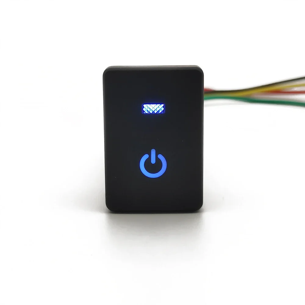 

Синяя светодиодная лампа DRL Включение/выключение кнопка нагрева зеркала заднего вида переключатель передних и задних противотуманных светильник для Toyota Camry Prius Corolla PRADO