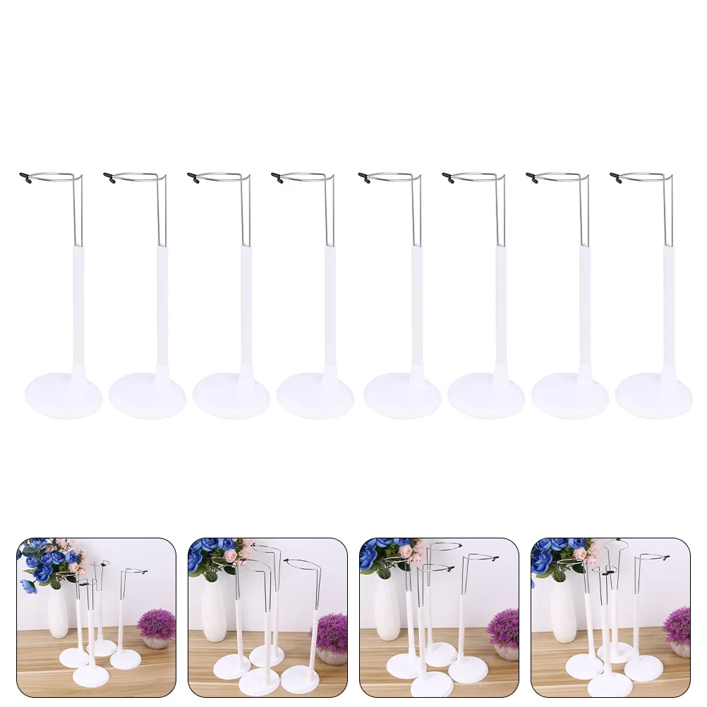 

8 Pcs Support Frame Accessory Toy's Kids Base Stand Bracket Holder Plastic Baby White Display Adjustable