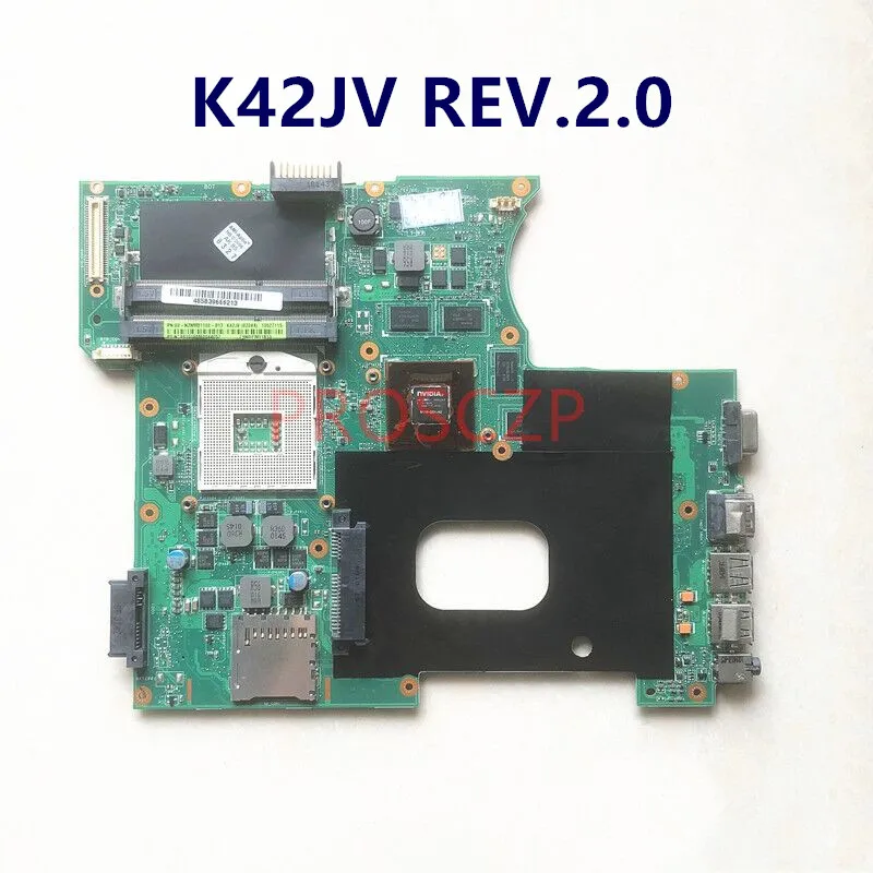 High Quality For ASUS K42J K42JV K42JV REV.2.0 N11P-GS1-A3 GPU HM55 Laptop Motherboard 100% Full Tested Working Well