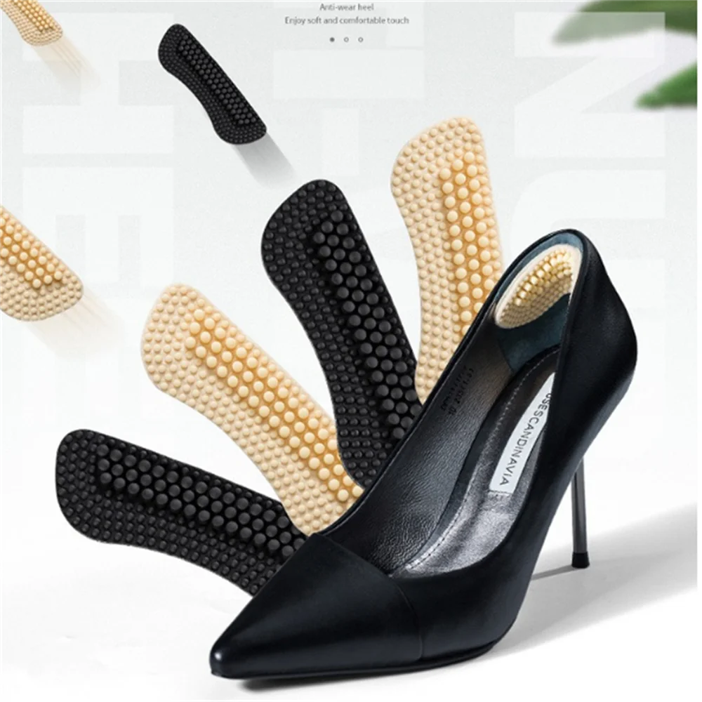 1Pair Silicone Heel Stickers Heels Grips for Women Men Anti Slip Heel Cushions Non-Slip Inserts Pads Foot Heel Care Protector