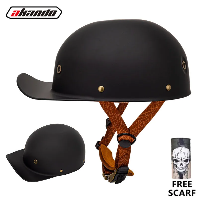 Vintage Motorcycle Helmet Half Face Fashion Baseball Cap Style for Scooter Motorbike Riding Street Bicycle Casco Moto Hombre