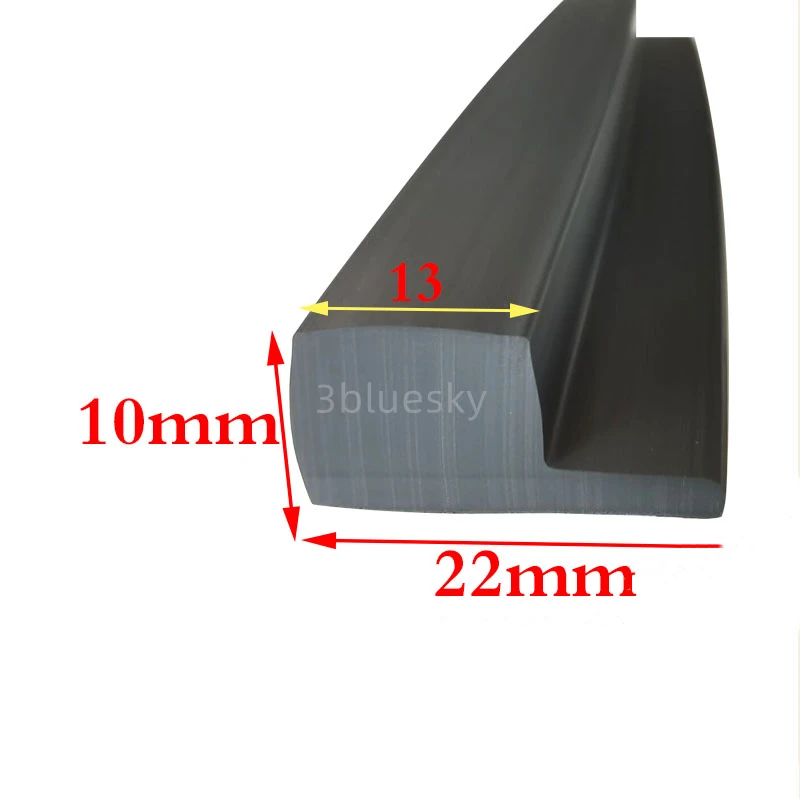 Custom Rubber L Strip Angle Corner Protecor Edge Encloser Shield Collision Avoidance Gasket 10x22mm Black