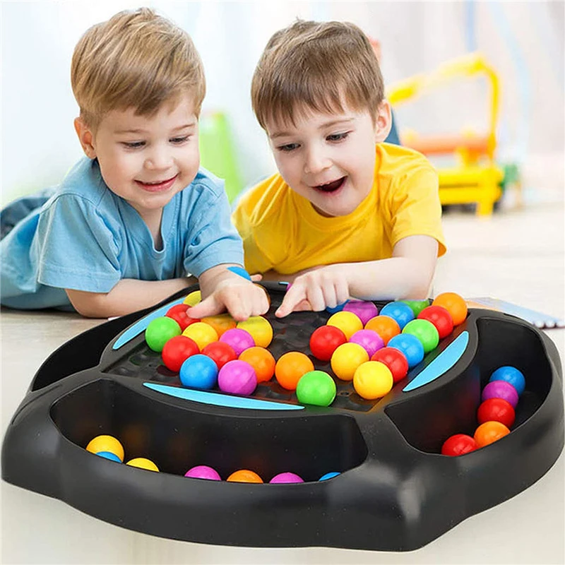 

Fun Chess Game Rainbow Ball Matching Toy Puzzle Elimination Color Educational Set Montessori For Kid Adult Interaction Toys