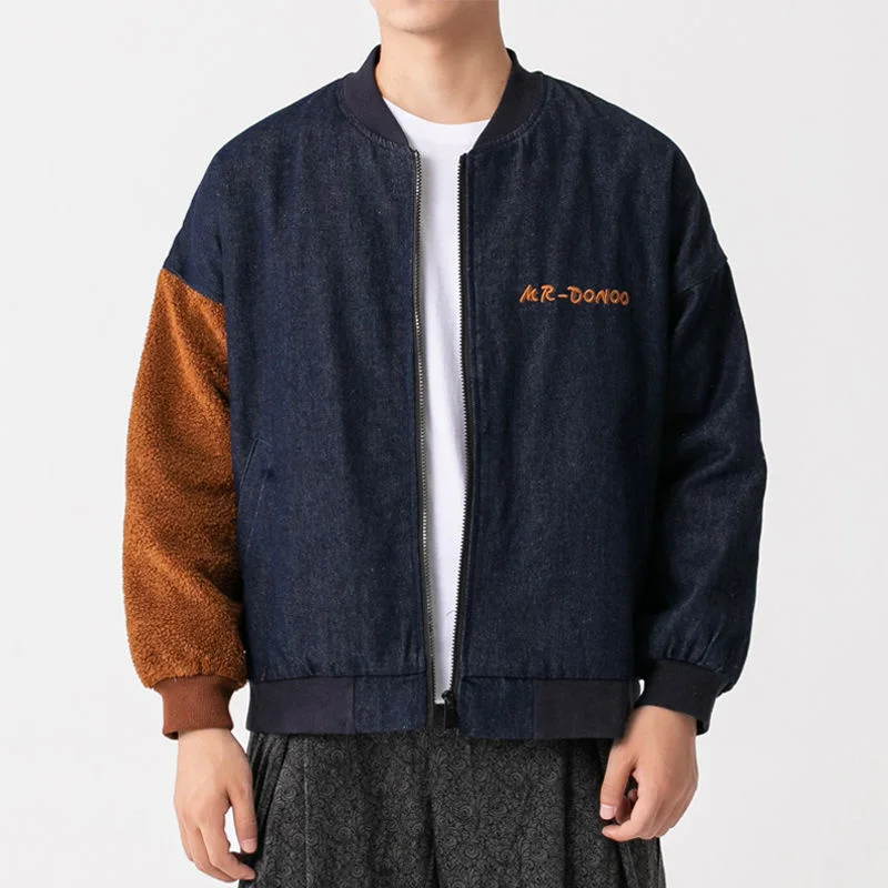 Мужская зимняя хлопковая куртка MRGB в китайском стиле повседневная флисовая