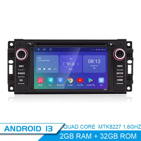 JDASTON Android 13 Автомобильный мультимедийный плеер для Dodge Chrysler Sebring Jeep Compass Commander Grand Cherokee Wrangler GPS радио