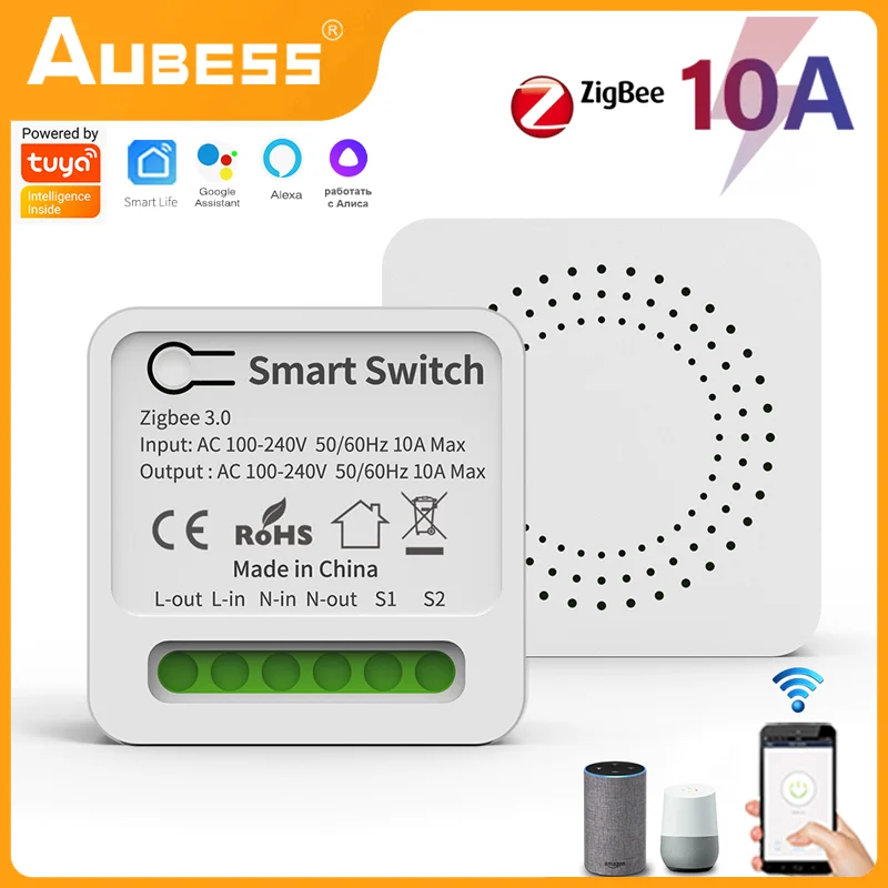

Tuya Zigbee Mini Smart Switch Hub Gateway Support Two Way Remote Control App Work With Smart Life Alexa Google Home Yandex Alice