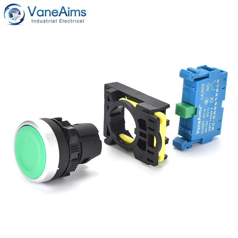 

Кнопочный переключатель VaneAims LA36M 22мм 10А 12/24/220В