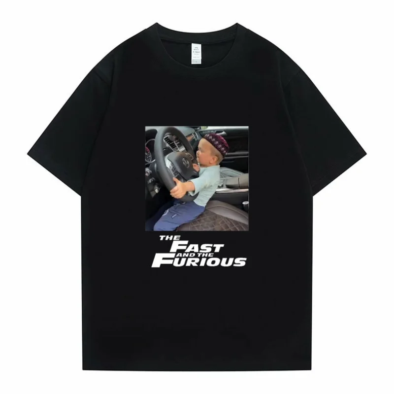 

High Quality Russia Cyber Celebrity T Shirt Hasbulla Drive Car Short Sleeve T-shirt Men Boys Tops Women Girls Funny Tee