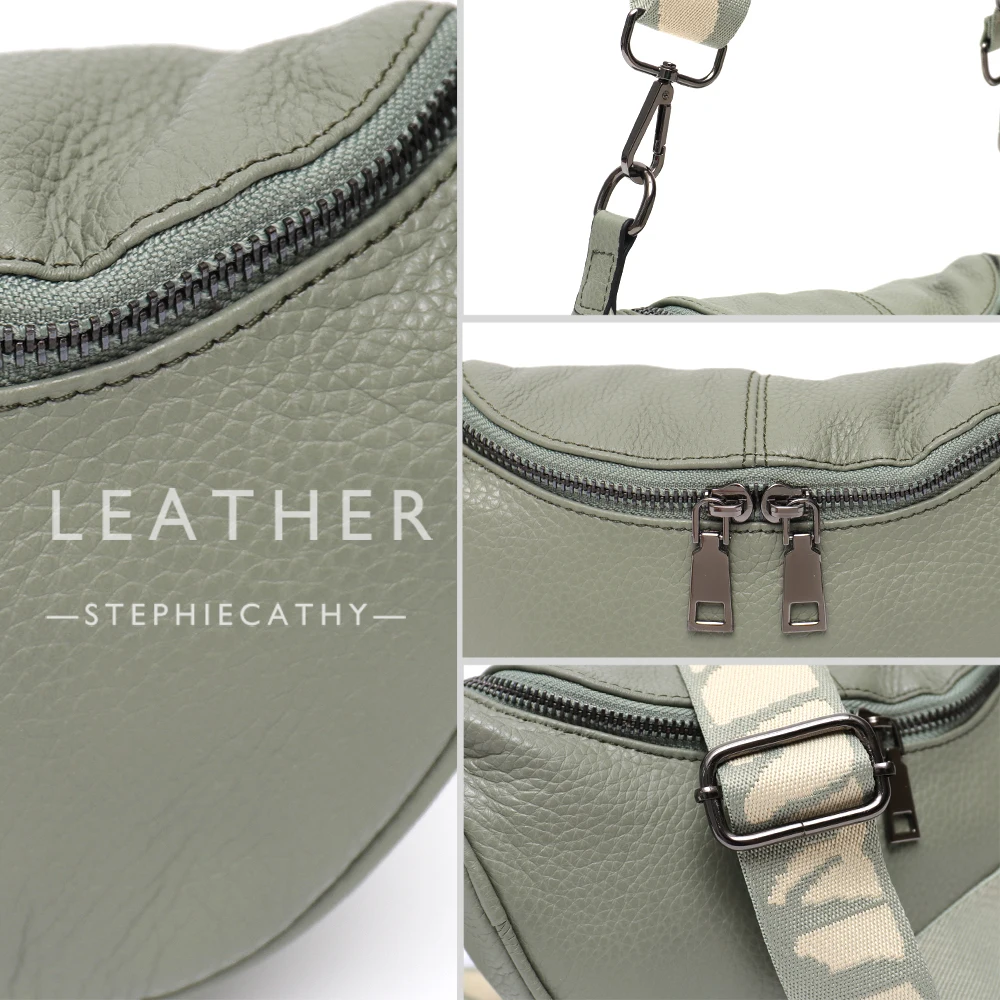 SC роскошный нагрудный пакет из натуральной кожи женская сумка через плечо на