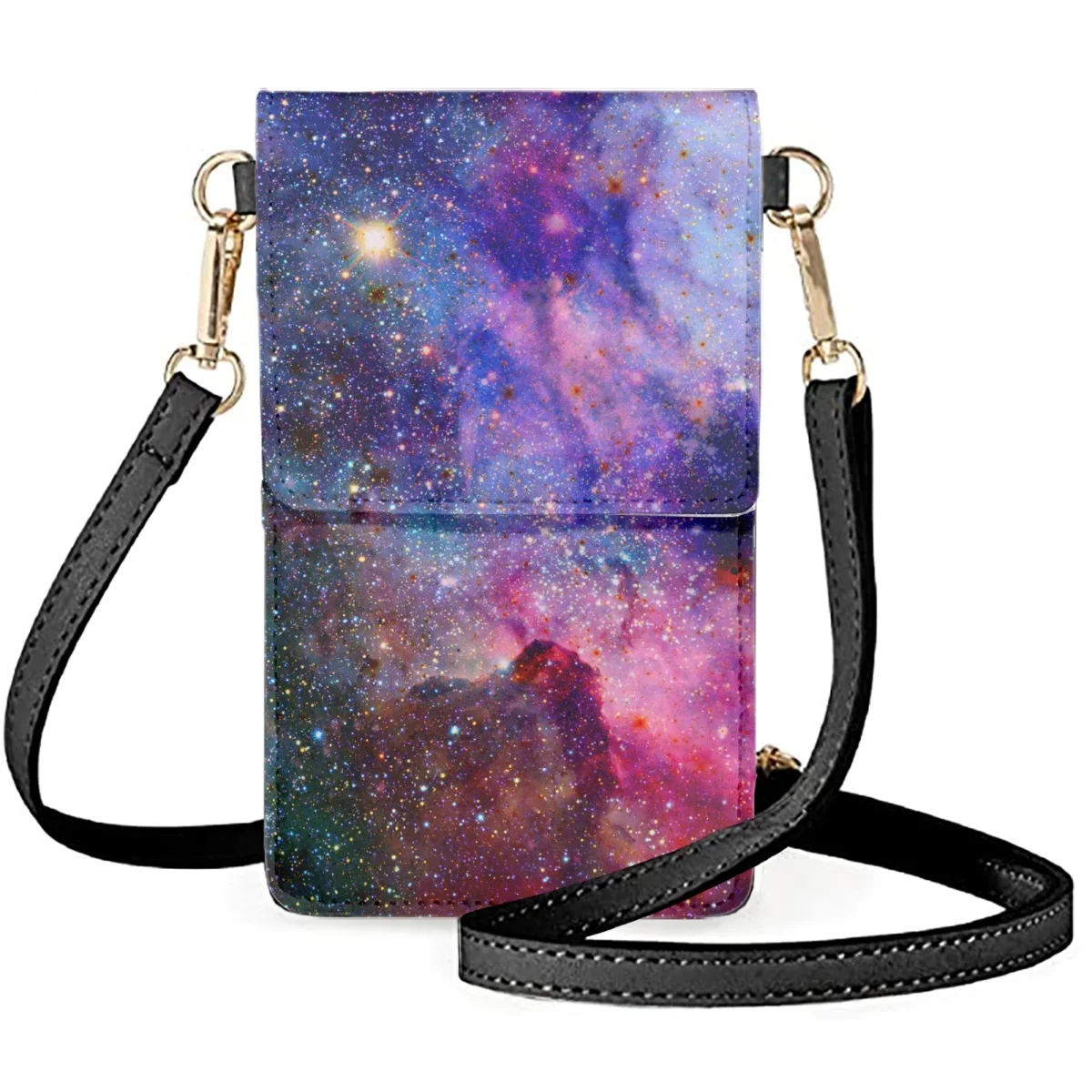

FORUDESIGNS Dreamy Starry Sky Mobile Phone Universal Bag Unisex Women Wrist Pack Star Rocket Cellphone Bags Lady Durable