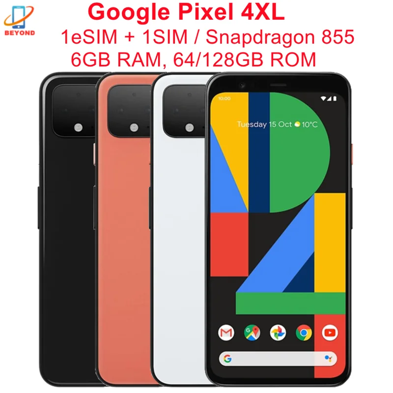 Google Pixel 4 XL 4XL XL4 6.3&quot 6GB RAM 64/128GB ROM NFC Snapdragon FACE ID Octa Core 4G LTE Original Unlocked Android Cell Phone - купить