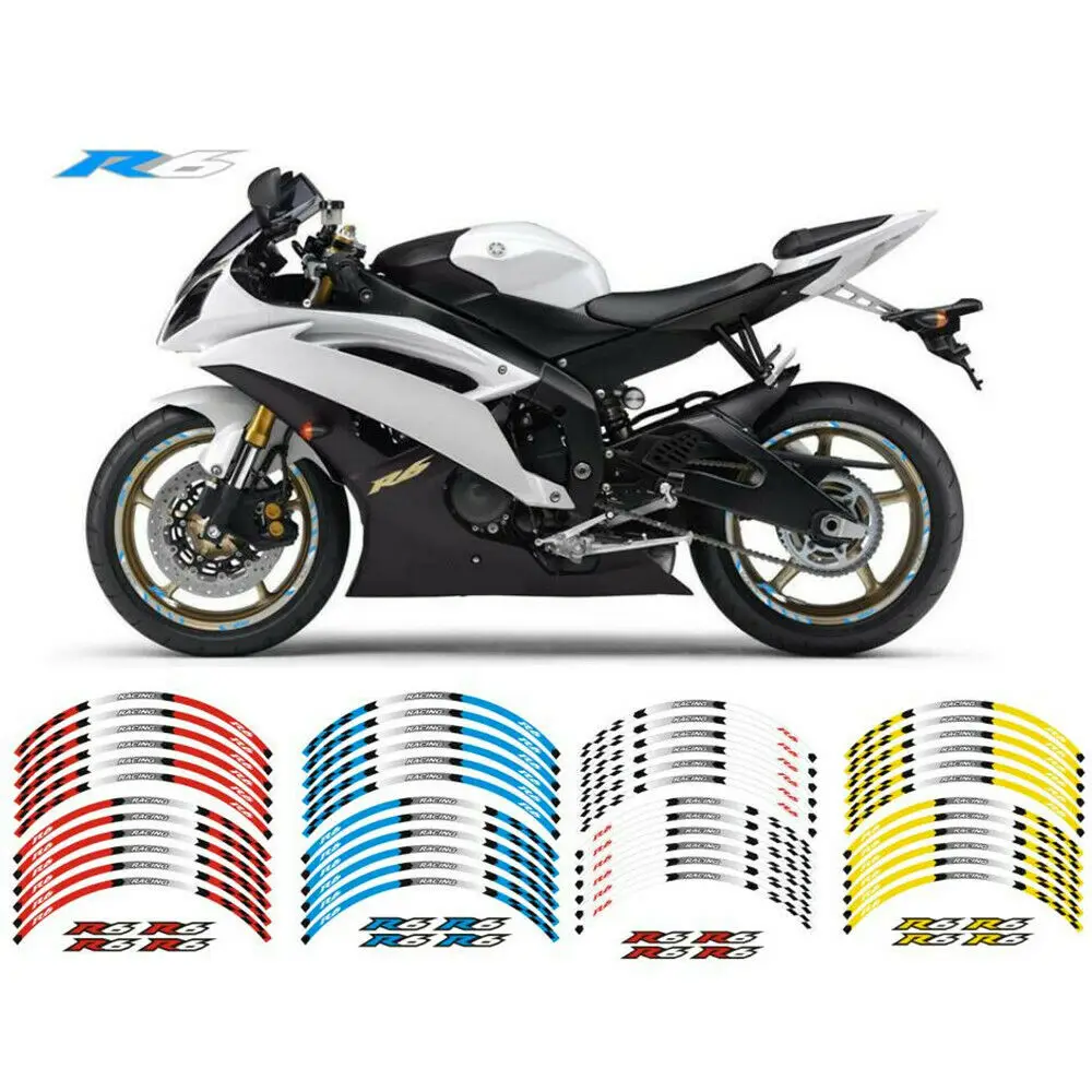 

FOR YAMAHA YZF R6 1999-2021 17" Motorcycle Accessories WHEEL STICKERS
