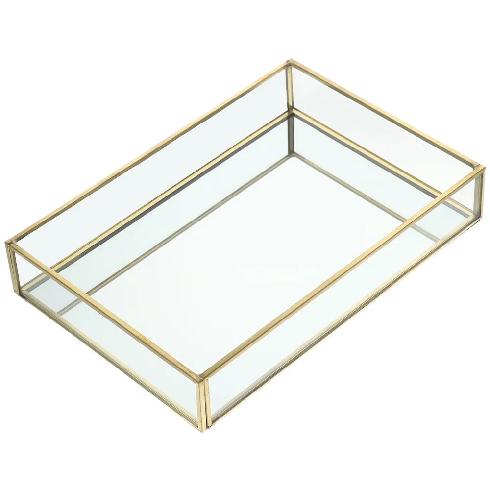 

Золотой стеклянный декоративный лоток