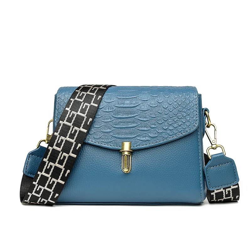 

Luxury Ladies Shoulder Bag Crocodile Pattern Genuine Leather Tote Bag for Women Designer Messenger Bag High Quality Handbag