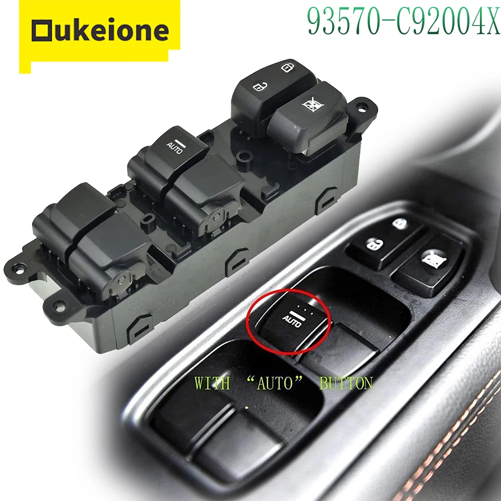 

For Hyundai IX25 Creta 2014 2015 2016 2017 2018 2019 93570-C92004X 93580-C9000 Power Master Window Control Switch Button