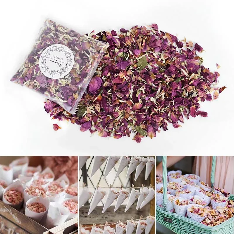 

Natural Wedding Confetti Dried Flower Petals Pop For Wedding Party Valentine's Day Decor Biodegradable Rose Petal Confetti