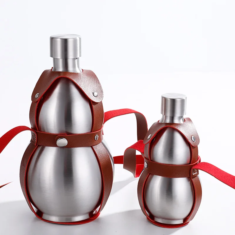 

304 Stainless Steel Gourd Wine Pot Outdoor Portable