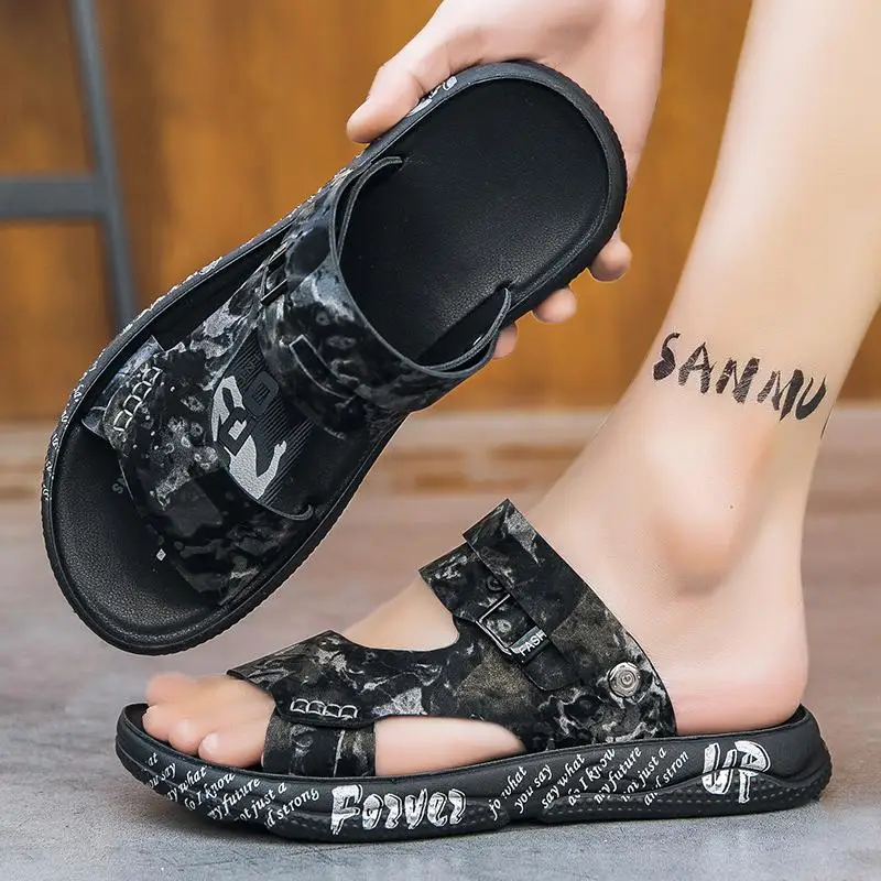 

Сандалии мужские летние пляжные спортивные износостойкие популярные тапочки для вождения универсальная летняя обувь