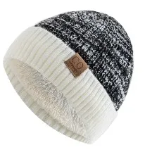 Зимние теплые шапки утепленные Повседневные вязаные модная ветрозащитная