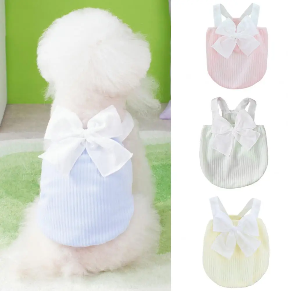 

Pets Clothes Soft Comfortable Thin Breathable Photograph Prop Polyester Bow-knot Sweet Dog Dress Spring Accessories Bow-knot