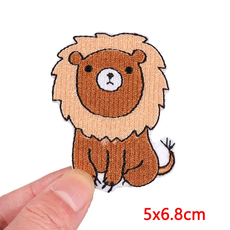 Нашивка С Вышивкой животных мультяшная/кошка патчи с утюгом для одежды DIY нашивки