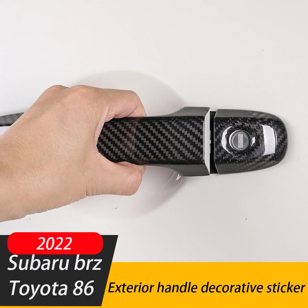 

Новинка 2022, Наружная ручка Subaru brz / Toyota 86, Модифицированная Декоративная полоса из углеродного волокна, стикеры, аксессуары