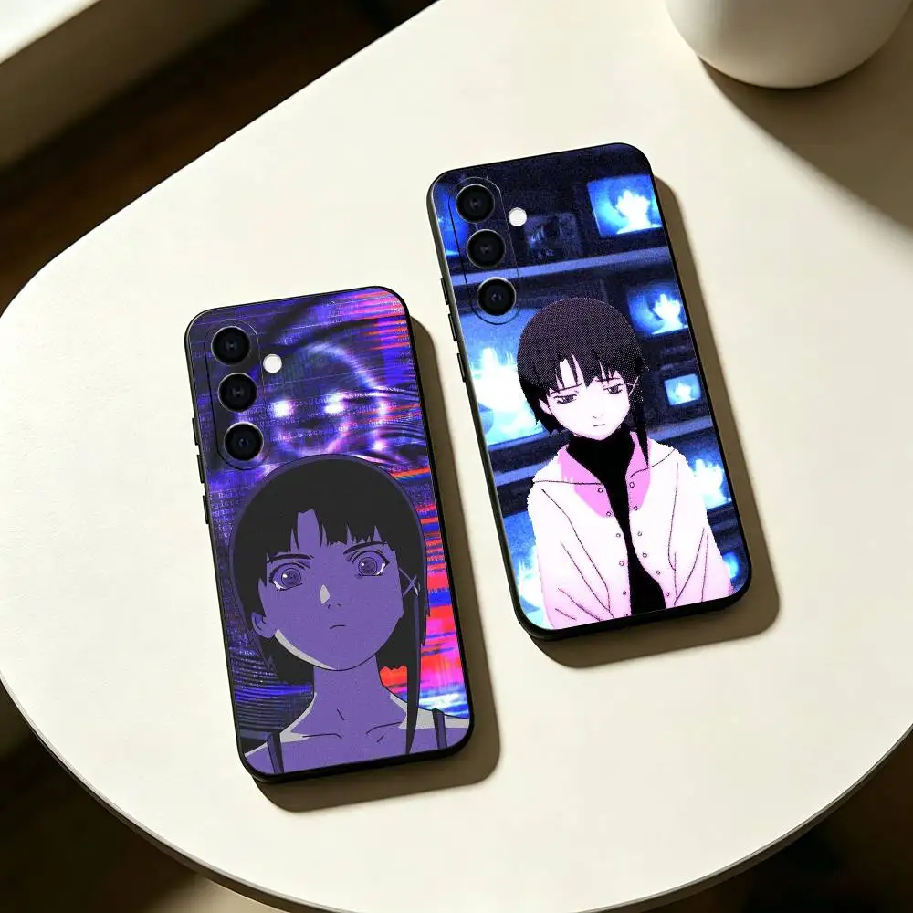 Фото Чехол для телефона Anime S-Serial Experiments L-Lain, черный, силиконовый, мягкий, для Samsung Galaxy A73, A72, A71, A70, A53, A52, A51 №1