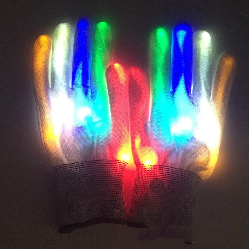 

LED flash glow-in-the-dark gloves Palm Glow gloves Christmas Halloween atmosphere glow-in-the dark gloves