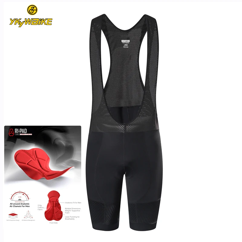 

YKYWBIKE New cycling bib shorts men Pro Korea Lycra Breathable Cool 6 Hours Ride Bike Bib Shorts best quality