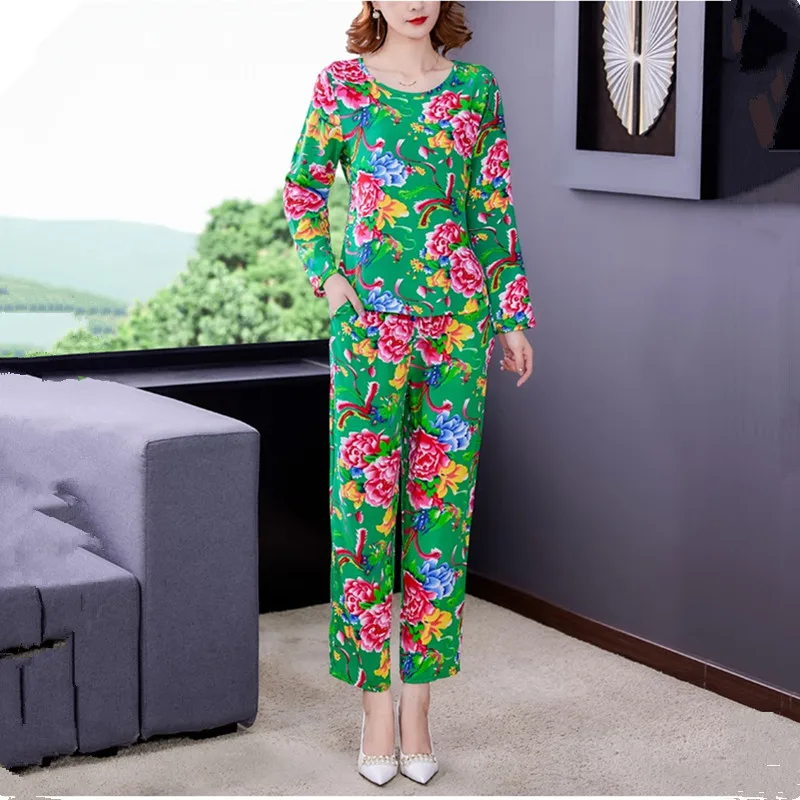 Женская винтажная Пижама UHYTGF из хлопка и шелка летний комплект двух предметов