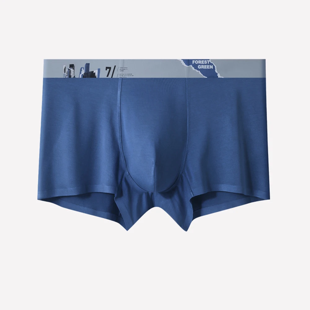 

Мужские сексуальные ледяные шелковые шорты со средней талией, нижнее белье, трусы, однотонные U-образные выпуклые мужские боксеры, шорты