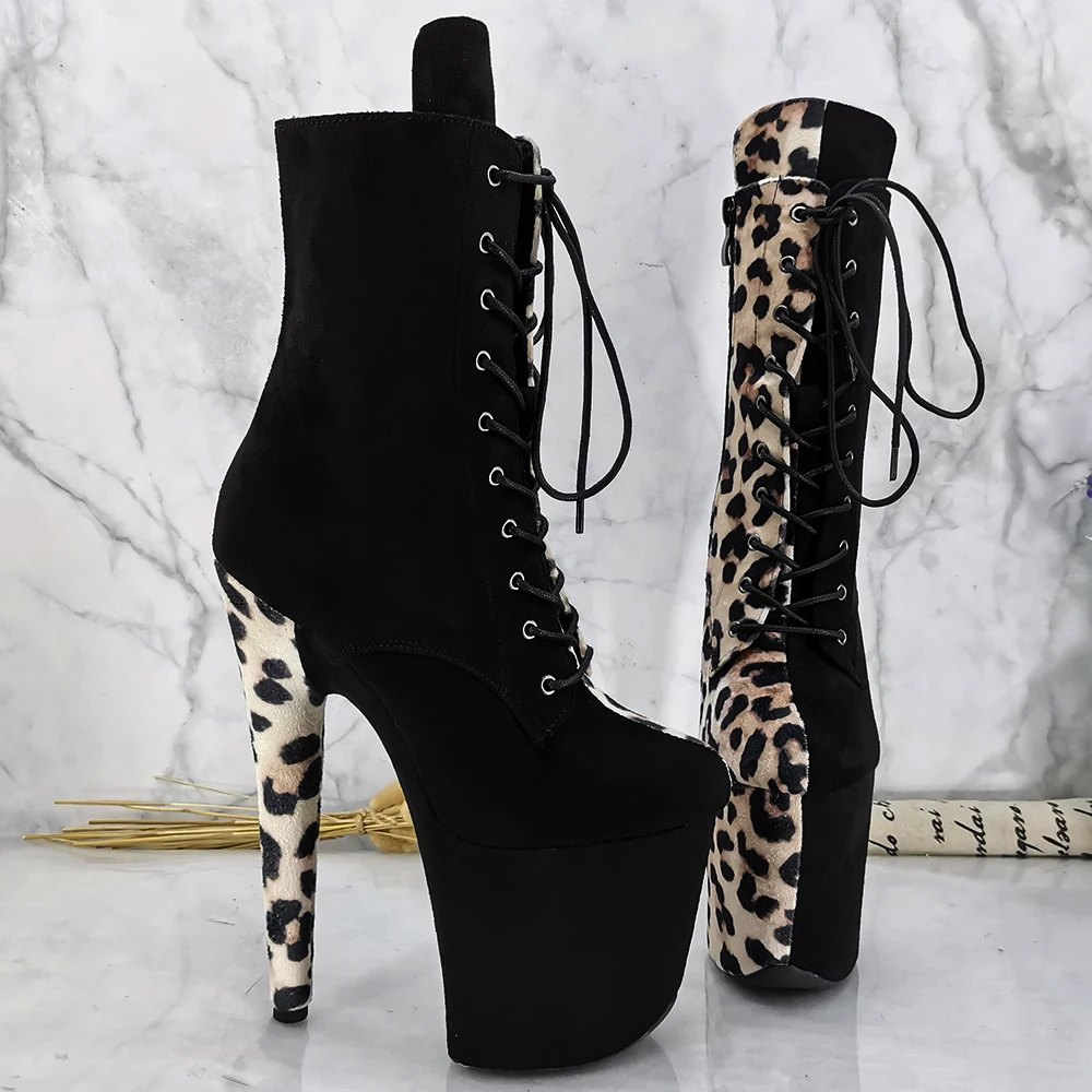 Leecabe  20CM/8inches Pole dancing shoes High Heel platform Pole Dance boot