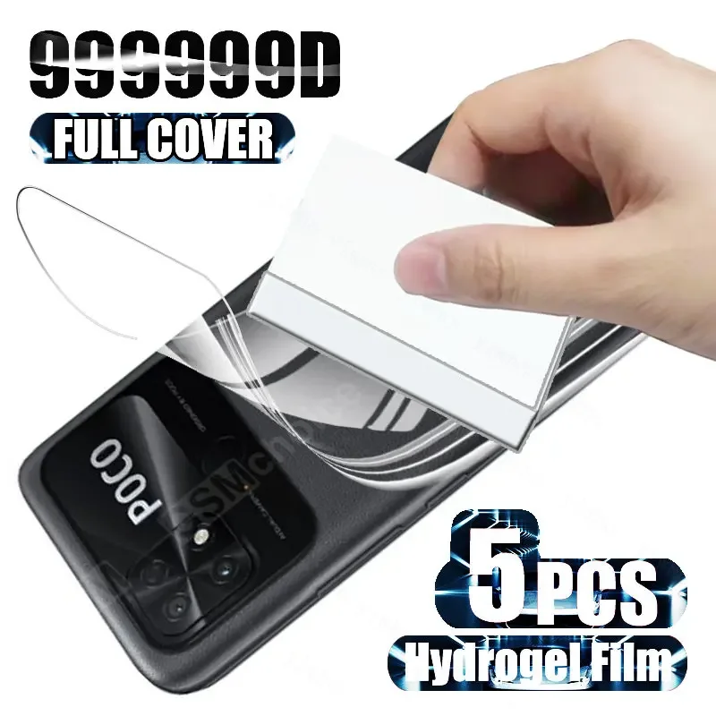 

5pcs Back Front Hydrogel Soft Film for Xiaomi Poco C40 C31 Screen Protectors Poko Little M5S 5s M4 X4 Pro X3 NFC F4 GT M4 5G