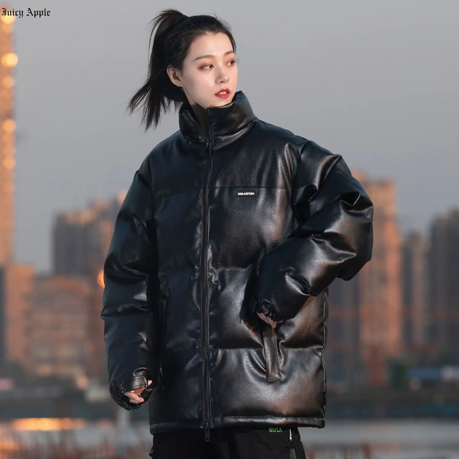 Winter Jacket Women 2022 Long Sleeve Loose Solid Zipper Pockets Coats Thick Warm Parkas Fashion Casual Outwear Female Clothing