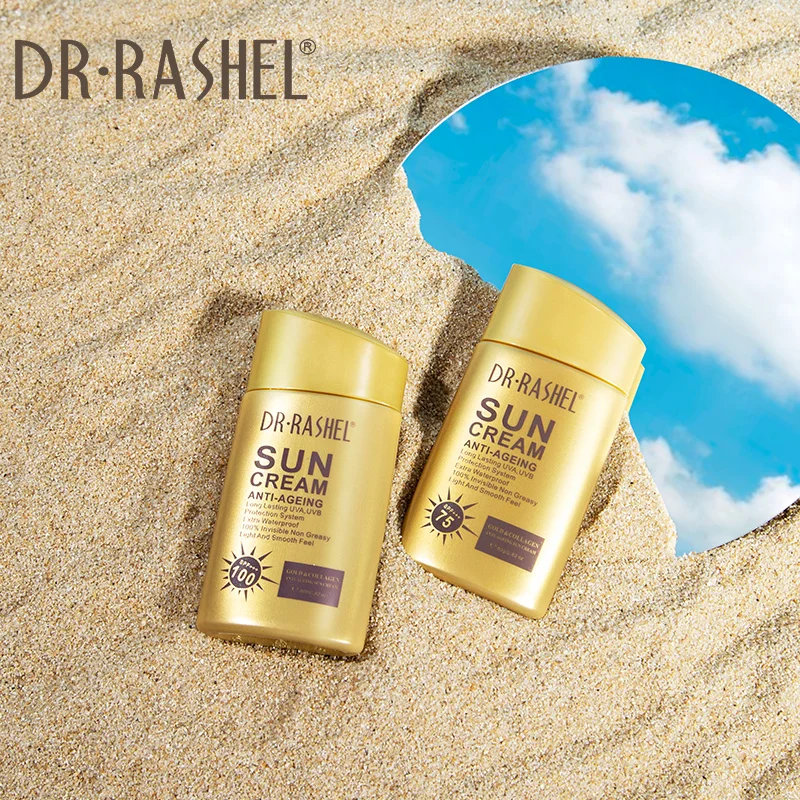 Фото DR RASHEL100SPF Защитный крем для лазоляции золотистого коллагена для предотвращения УФ-лучей, солнцезащитный крем для военной подготовки, пляжа №2