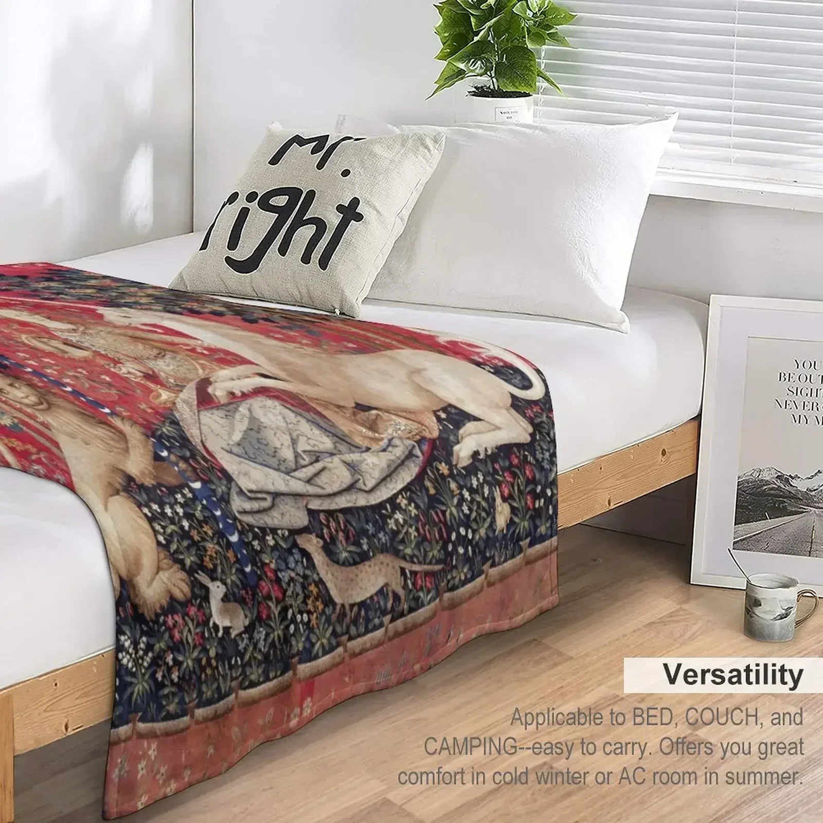 Средневековый гобелен Леди и единорог Five Senses — одеяло с прицелом детские