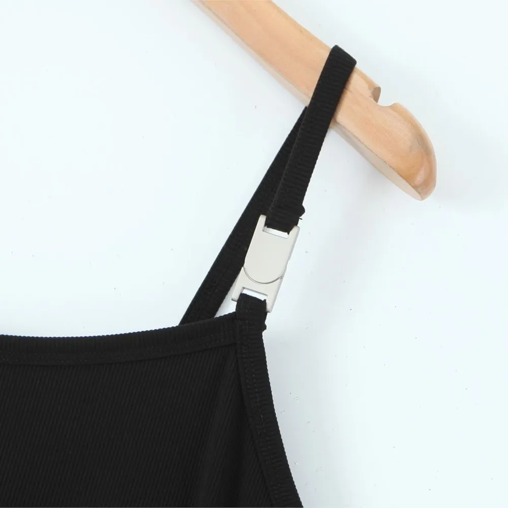 Good Quality Plus Size Dresses Women Clothes 2023 Summer Design Fold Waist Metal Buckle Spaghetti Strap Oversized Curve N8703