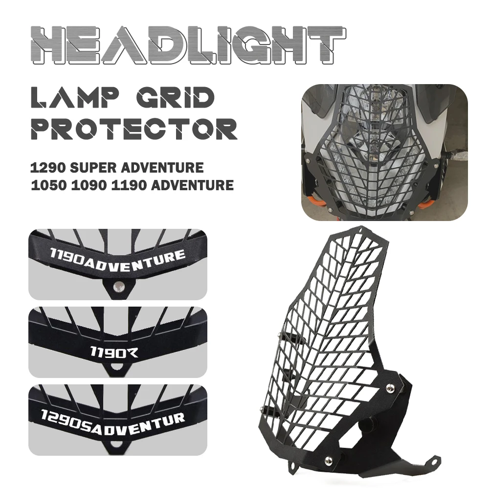 

For 1290 Super Adventure Head light Guard Front Headlight Headlamp Grille Guard Protector Cover For ADV 1050 1090 1190 Adventure