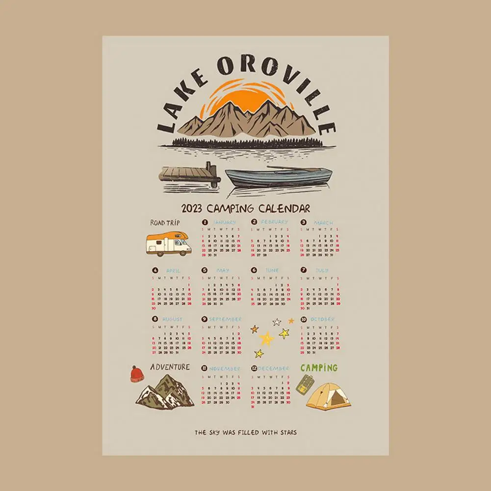 

Cloth Calendar Eco-friendly Printed Long Lasting Cloth Calendar Bedroom Background Cloth Props for Home Office