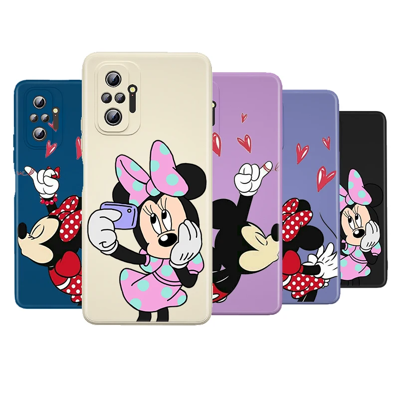

Mickey Minne Bff Liquid Silicone Soft Cover For Xiaomi Redmi Note 11 11T 11S 10 10S 9 9T 8T 9S 8 7 5 Pro Phone Case