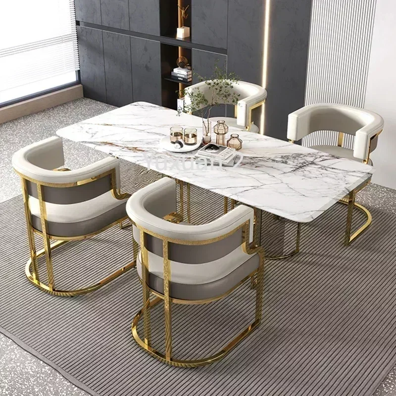 Кресло Роскошный обеденный стул Ресторан Отель Трон Расслабляющий Офисный