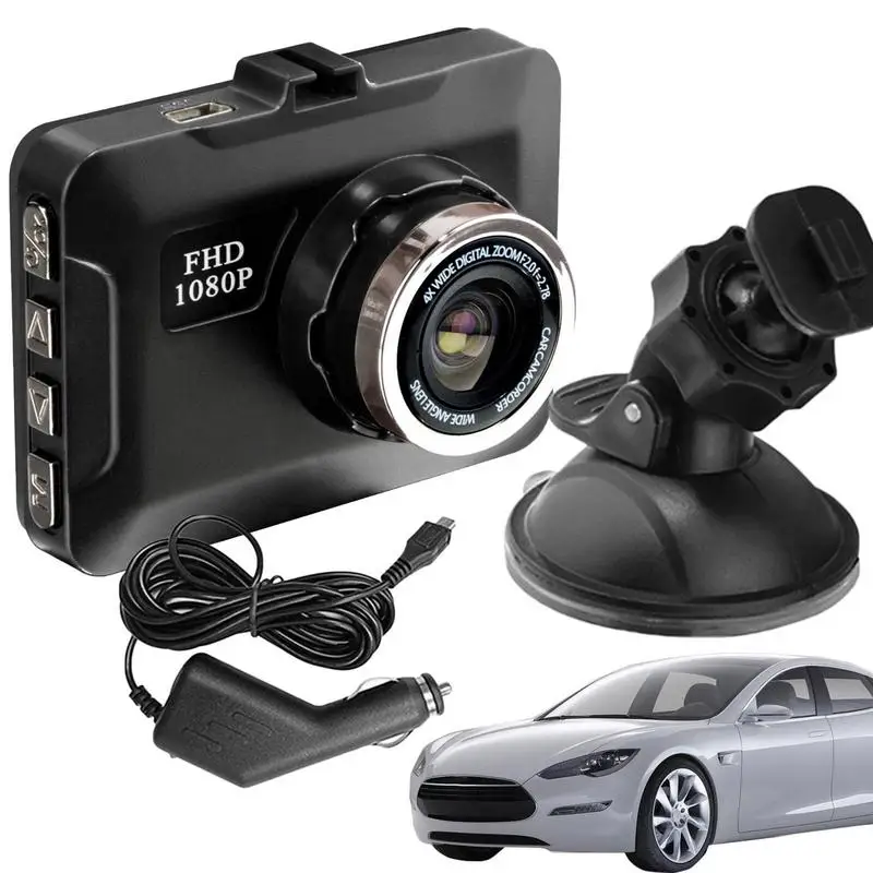 Camera Data Recorder With Suction Cup Language Switch